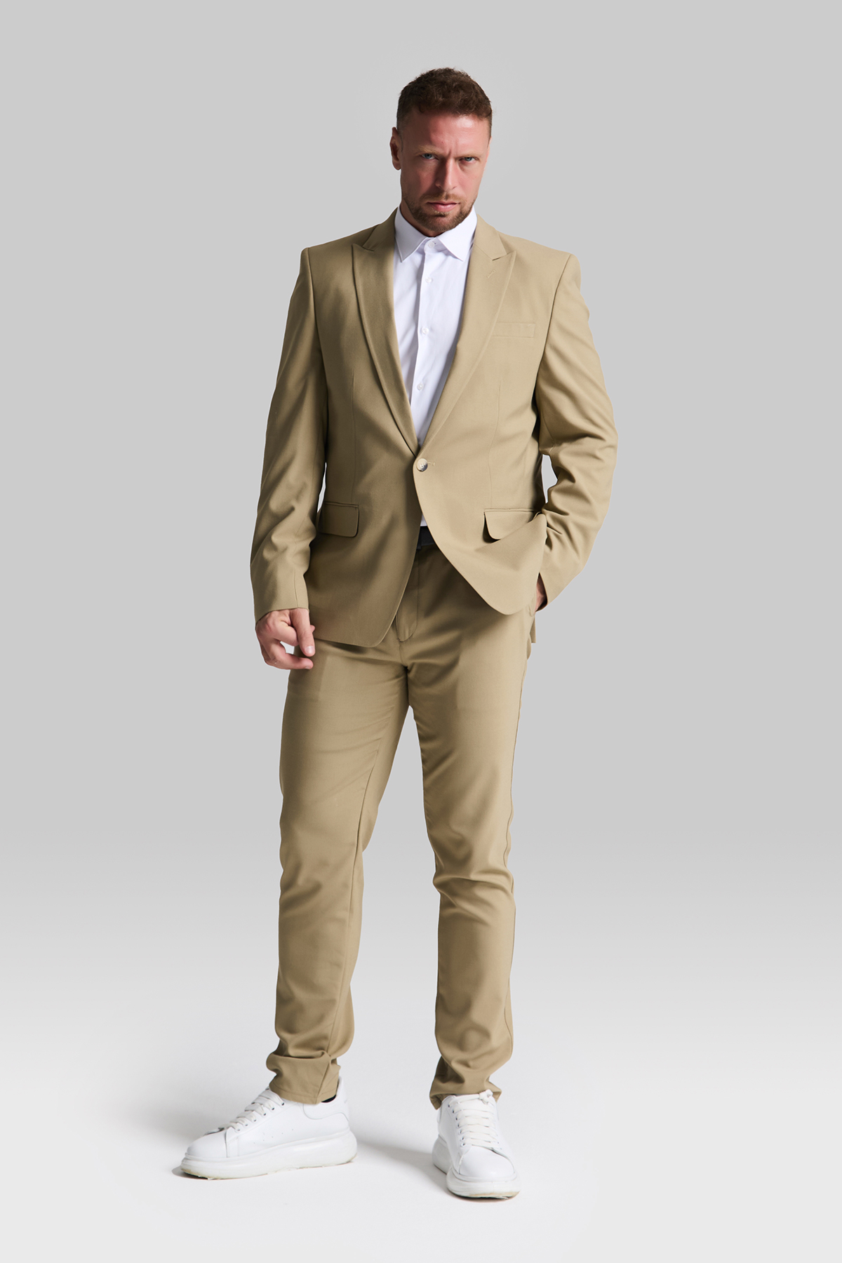 hardal slım fıt takım elbise 