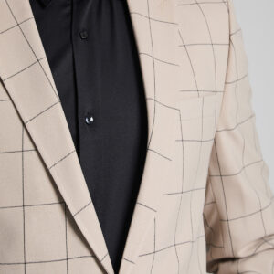 Pencere Siyah Kareli Slim Fit Ceket